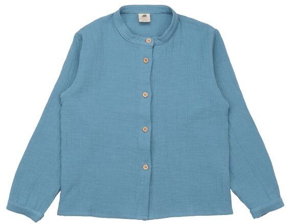 Kinder Nachthemd GOTS zertifiziert – Bio-Baumwolle, Blau, langärmelig, weich & bequem, ideal zum Schlafen | Walkiddy