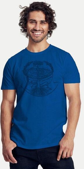 Peaces.bio - handbedruckte Biomode Bio-Herren-T-Shirt "Weltenesche"