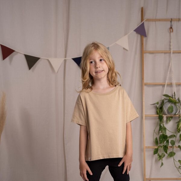 Vresh Clothing Mini Vlamingo - Oversized Kinder T-Shirt aus dicker Biobaumwolle
