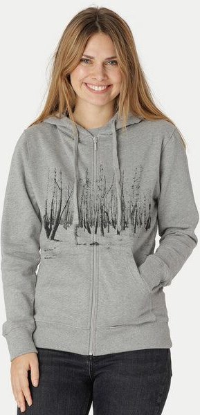 Peaces.bio - handbedruckte Biomode Zip-Hoodie Woodland Damen