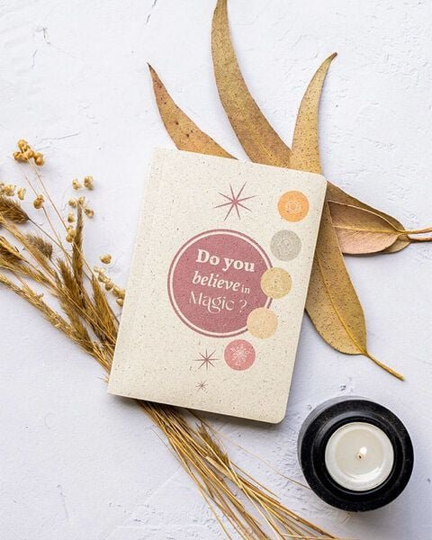 Oh Shanti Graspapier Notizbuch "Do you believe in magic?"