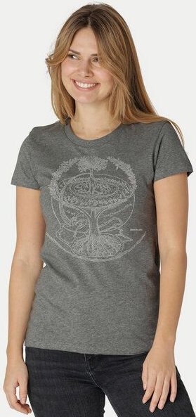 Peaces.bio - handbedruckte Biomode Bio-Damen-T-Shirt "Weltenesche"