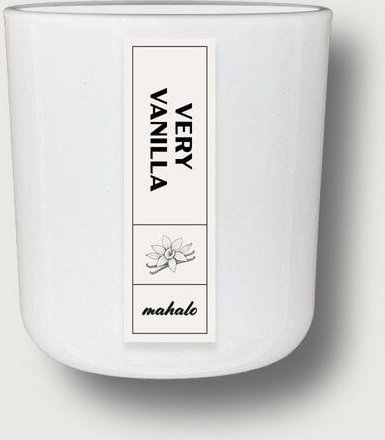 mahalo Duftkerze aus Sojawachs - VERY VANILLA - Vanille • Tonkabohne • Puderzucker