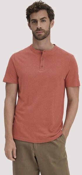 hessnatur Henley Shirt Regular aus Bio-Baumwolle und Leinen