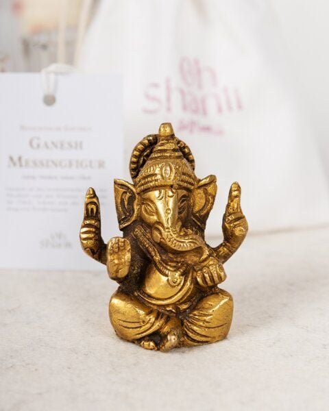 Oh Shanti Ganesh Messingfigur