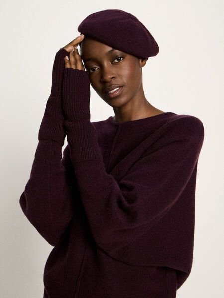 LANIUS Barett Mütze aus Bio-Schurwolle und Bio-Baumwolle