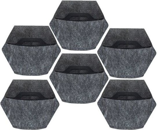 CitySens 6er-Pack Wand-Blumentopf mit Textilbezug