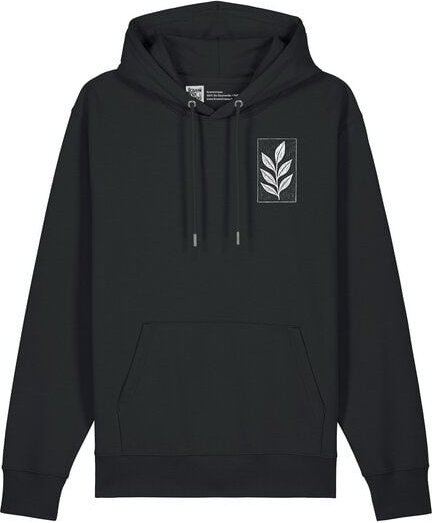 ilovemixtapes Unisex Hoodie „Der Zweig“ – Bio-Baumwolle, Fair Wear, Schwarz & Heritage Brown