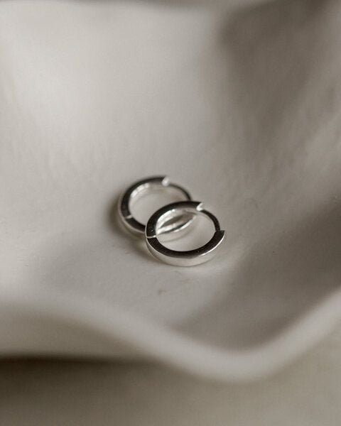 lille mus Creolen 'Flap' 925 Silber / vergoldet