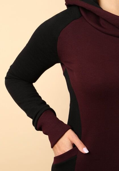 Die rote Zora Hoodiekleid mit Taschen