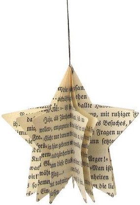 renna deluxe Stern Anhänger aus Papier Baumschmuck