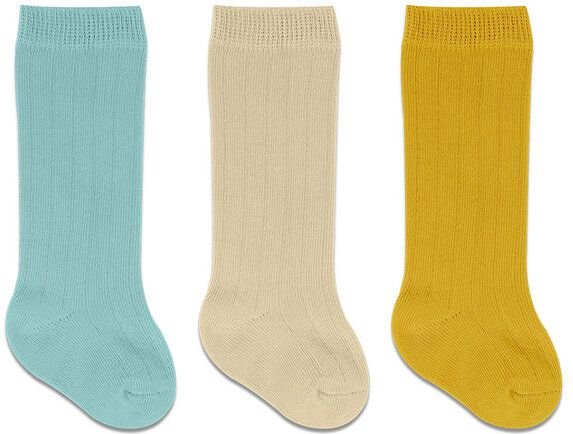 bistyle Baby-Socken Knielange Babysocken, 3er Pack ,zertifiziert, hoher Baumwollanteil