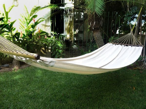 GLOBO Fair Trade Hängematte ANAPU mit Stab, Biobaumwolle