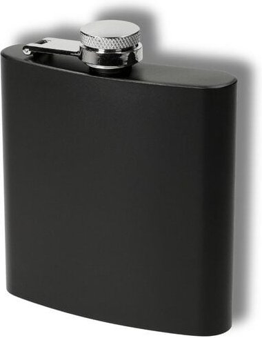 elasto Edelstahl Flachmann 170-230 ml - kompakte Taschenflasche für unterwegs