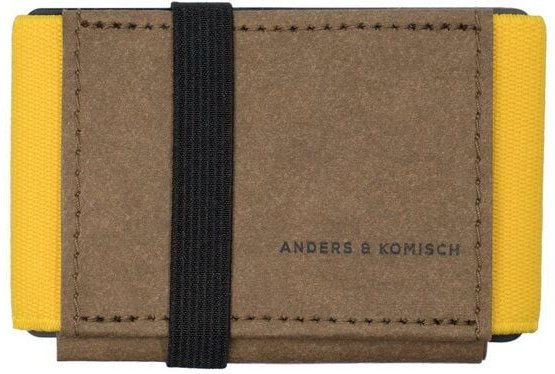 ANDERS & KOMISCH Mini Portemonnaie mit Münzfach „A&K MINI“ Slim Wallet Braun