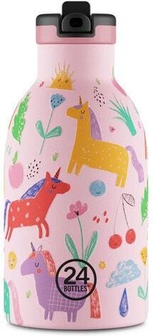 24bottles 0,33l Kids Edelstahl Thermosflasche mit Strohhalm