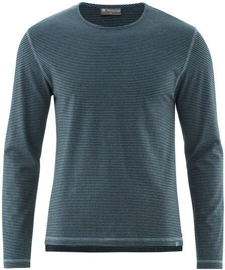 HempAge Herren Langarmshirt gestreift Hanf/Biobaumwolle