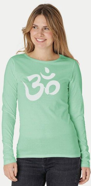 Peaces.bio - handbedruckte Biomode Bio-Damen-Langarmshirt "OM"