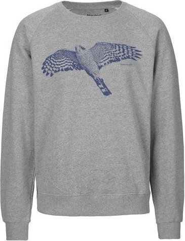 Peaces.bio - handbedruckte Biomode Bio Damen-Sweatshirt Loose Fit Sperber