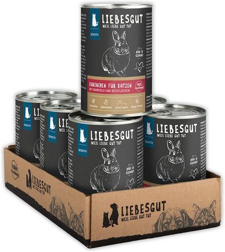 Liebesgut Tiernahrung Kaninchen mit Mangold und Reisflocken