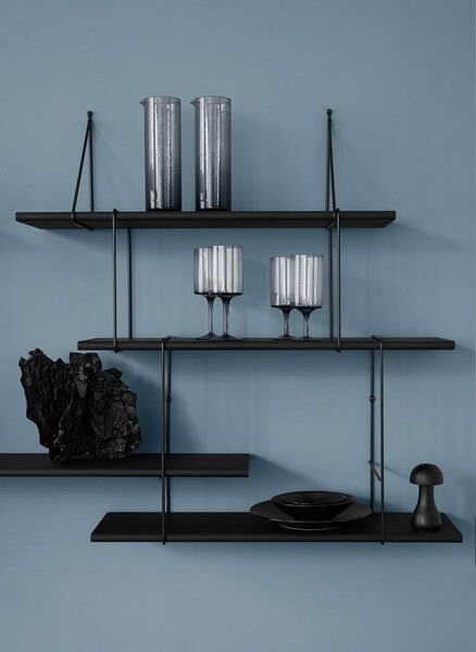 Hausen Wandregal LINK shelf set 2 black / black