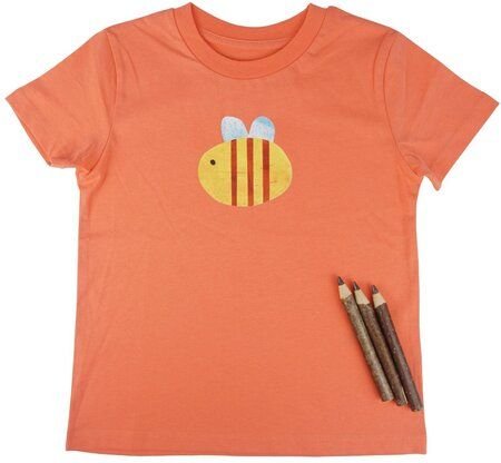 Meladi Kinder Shirt aus Biobaumwolle - Hummel auf Orange