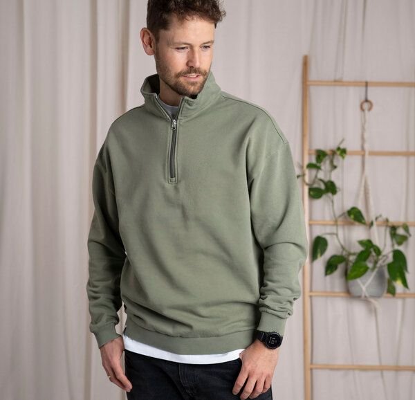 Vresh Clothing Valentin - Unisex Half-Zip-Hoodie aus Biobaumwolle