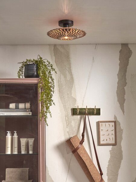 GOOD&MOJO Deckenlampe Kalimantan XS 30cm. Schwarz/Natur.