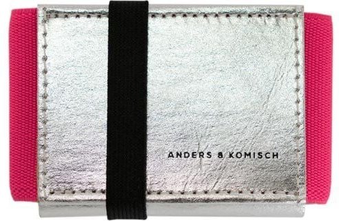 ANDERS & KOMISCH Kleines Portemonnaie mit Münzfach Damen - A&K MINI Silber + Farbauswahl