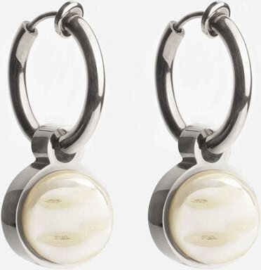 ALEXASCHA Silber Clip Creolen mit Anhänger | Mix & Match