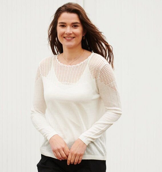 Kokon Zwo Pullover mit transparenter Strickstruktur 55% Leinen, 45% Baumwolle (kbA)