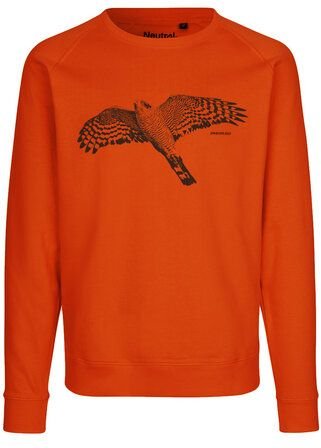 Peaces.bio - handbedruckte Biomode Bio Herren-Sweatshirt Sperber