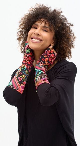 Handstulpen Puffy – Armstulpen aus Bio-Baumwolle – warm & bequem – glatt oder mit KOKOworld-Print – fair & nachhaltig pr...