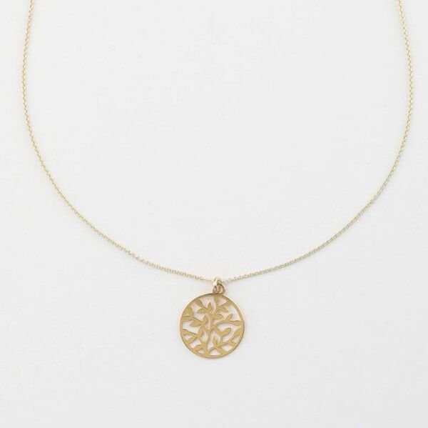 BELLYBIRD Jewellery Halskette - Lebensbaum, Anhänger kleiner Baum, Silber/ Silber vergoldet