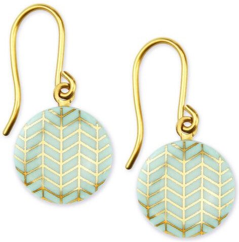 lille mus Porzellan-Ohrhänger FISCHGRÄT Porzellanschmuck