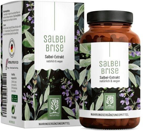 Salbei Extrakt hochdosiert 120 vegane Kapseln Salbeibrise Naturtreu®