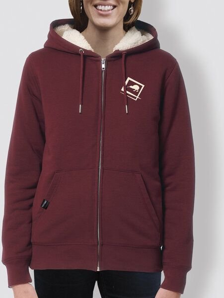 little kiwi Damen Hoodie, "Eingerahmt", Navy, Burgundy