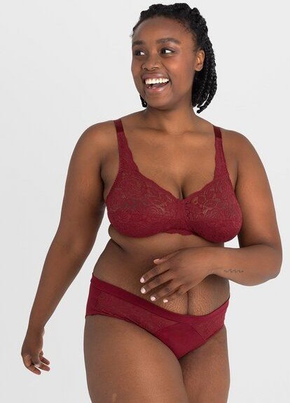 erlich textil Paula bügelloser BH mit Spitze aus Polyamid, made in Europe