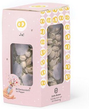 Die Stadtgärtner Blütenkonfetti im Popper | Geschenkidee für besondere Momente, Verlobung & Hochzeit | Ja!