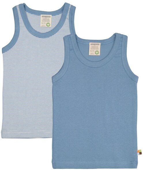 loud + proud Babys & Kinder Doppelpack Unterhemden aus Feinripp, GOTS-zertifiziert
