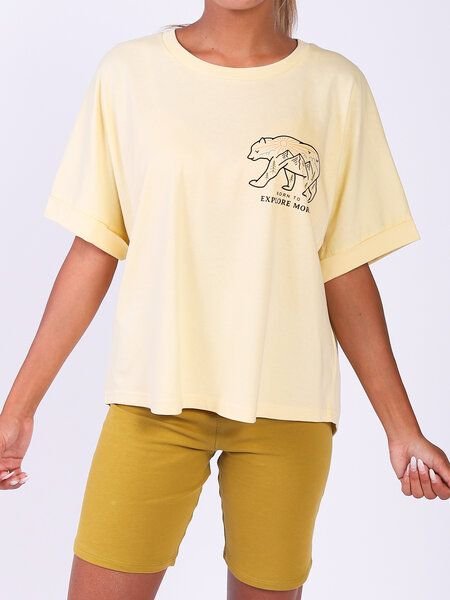 Thumbnail - watapparel Oversize T-Shirt Frauen Born to explore more