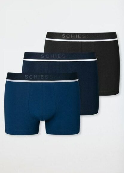 Schiesser 3er Pack Shorts Webbund Biobaumwolle 95/5