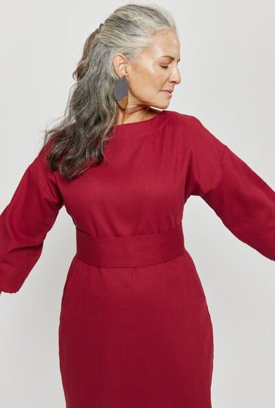 AYANI Stefanie | Kleid mit langen Ärmeln aus 100% Bio-Baumwolle