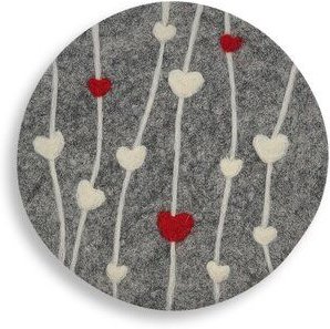 Frida Feeling Filzuntersetzer rund mit verschiedenen Weihnachtsmotiven