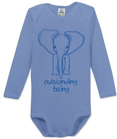 Thumbnail - kippie veganer Langarm Baby Body aus GOTS Bio-Baumwolle – Outstanding