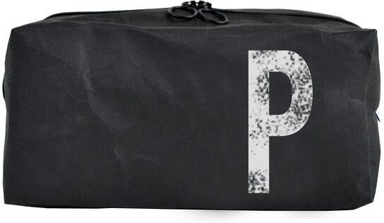 renna deluxe Kulturbeutel oder Kosmetiktasche mit Monogramm, vegan, SCHWARZ