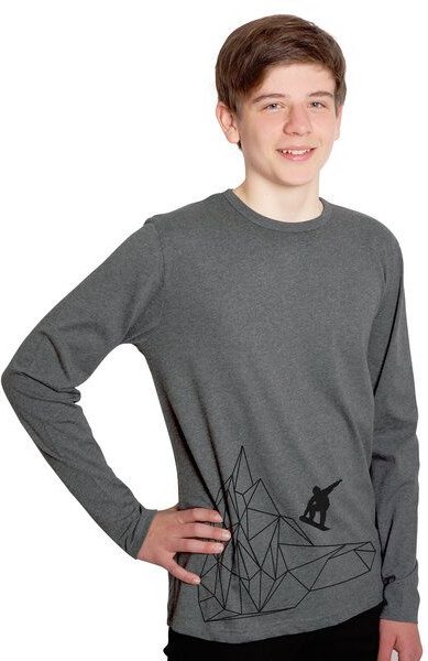 HANDGEDRUCKT "Origamipiste" Männer Longsleeve