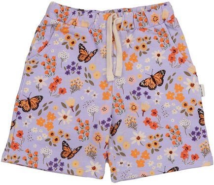 Shorts Bio-Baumwolle elastisch – Walkiddy, Blumen & Schmetterlinge | hautfreundlich, nachhaltig produziert, vegan, schad...