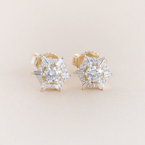 Eppi Ohrringe in Hexagonform mit Lab Grown Diamanten Shamil