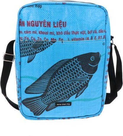 MoreThanHip Unisex Umhängetasche aus recycelten Zement- oder Tierfuttersäcken - Kosal